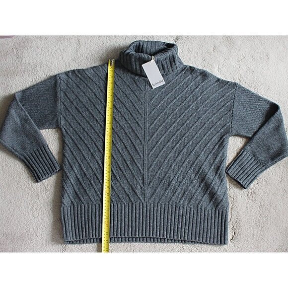 New w/Tags - Splendid Arabella Cowl Neck Pullover, Wool Blend - Grey, Large - Picture 6 of 13